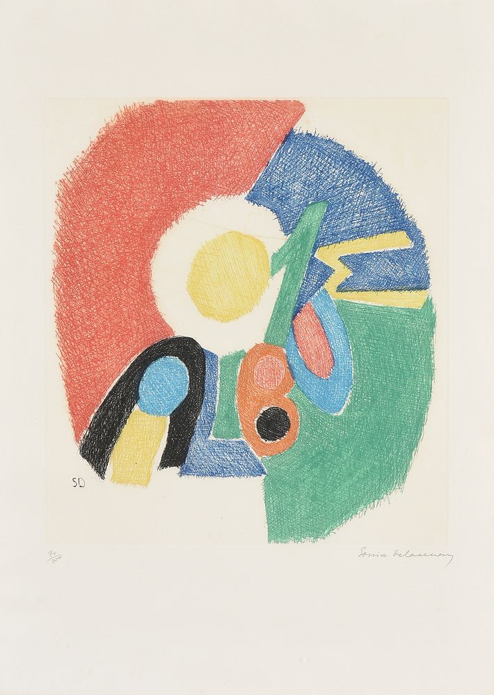 Appraisal: SONIA DELAUNAY Ukrainian - A PRINT Le Rythm IV TH