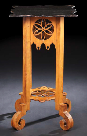 Appraisal: Continental Fruitwood Occasional Table mid- th century in the Moorish