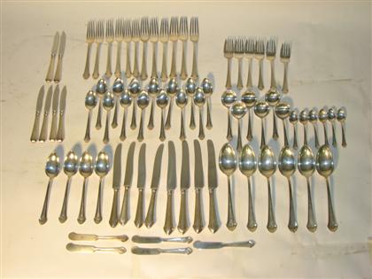 Appraisal: Seventy-three piece partial sterling silver flat serviceIn the essex pattern