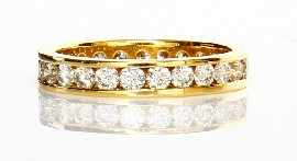 Appraisal: An ct gold full circle round brilliant cut diamond eternity