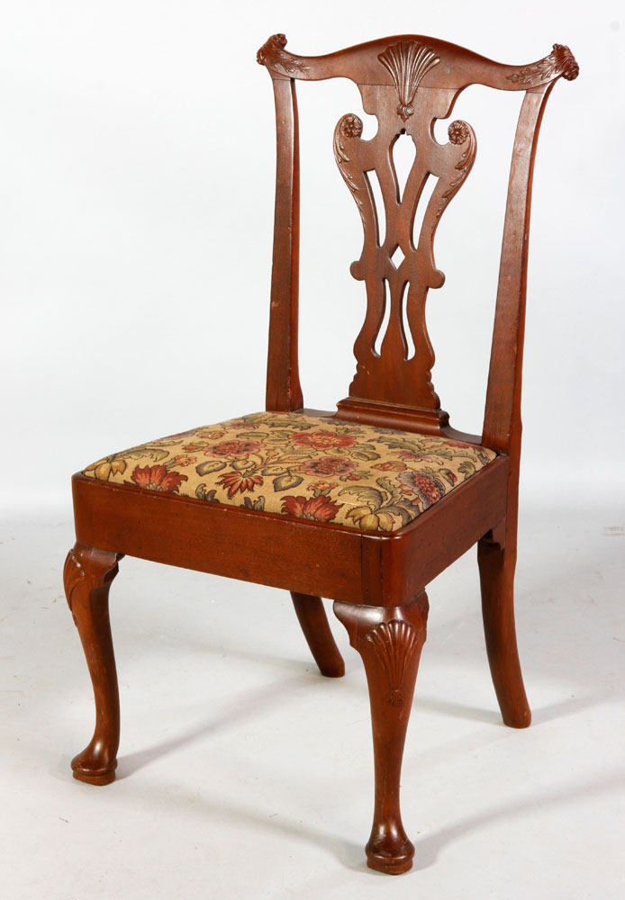 Appraisal: - Queen Anne NH Slipseat Chair Queen Anne New Hampshire