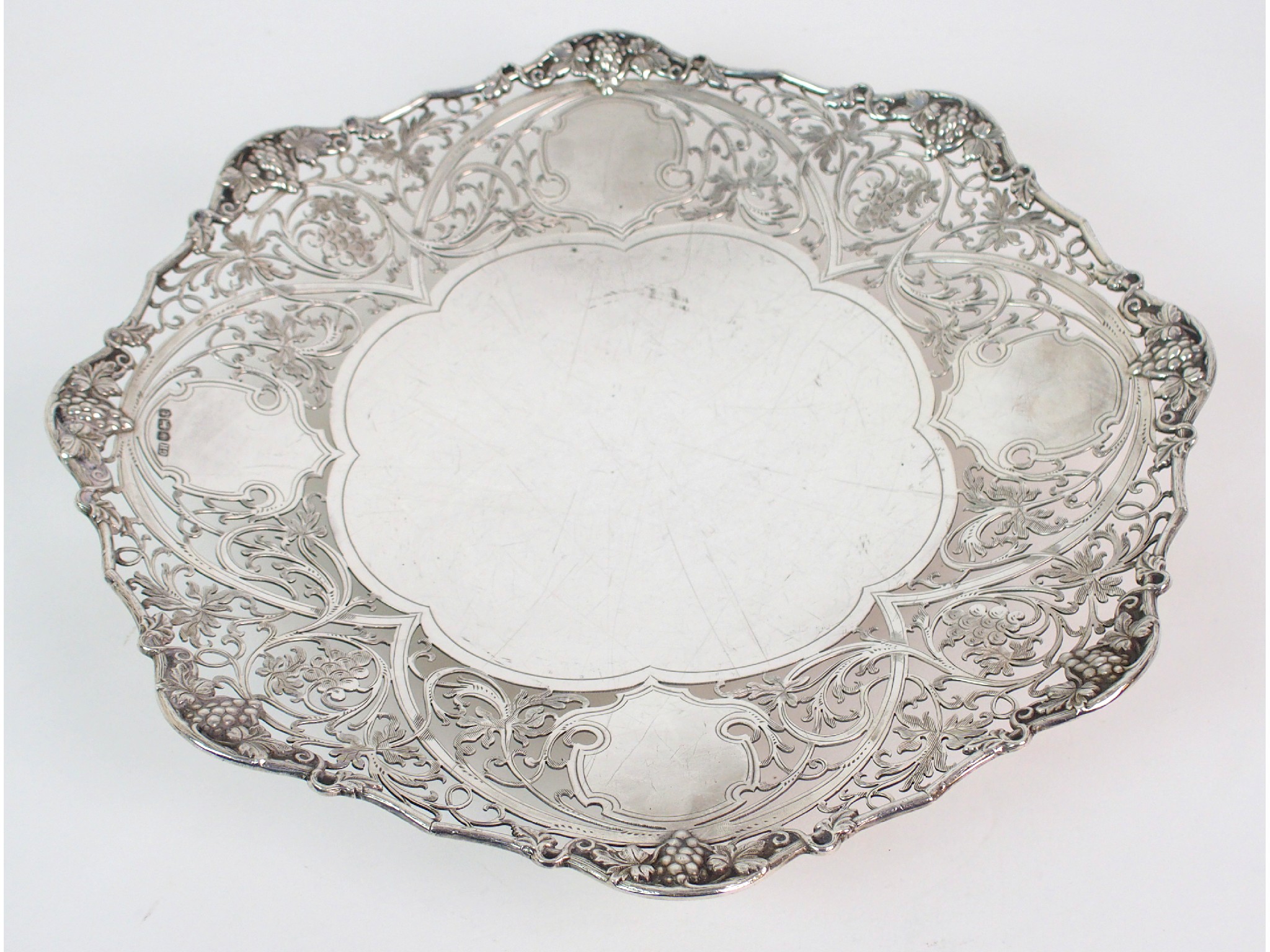 Appraisal: A silver fruit dishby Harrison Brothers Howson George Howson Sheffield