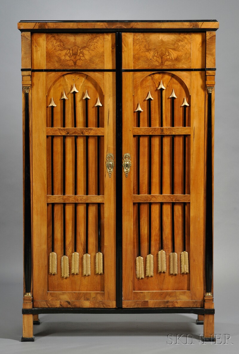 Appraisal: Biedermeier Armoire Continental th century and later door fronts each