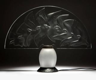 Appraisal: A Lalique ''Hokkaido'' art glass veilleuse lamp Designed by Marie-Claude