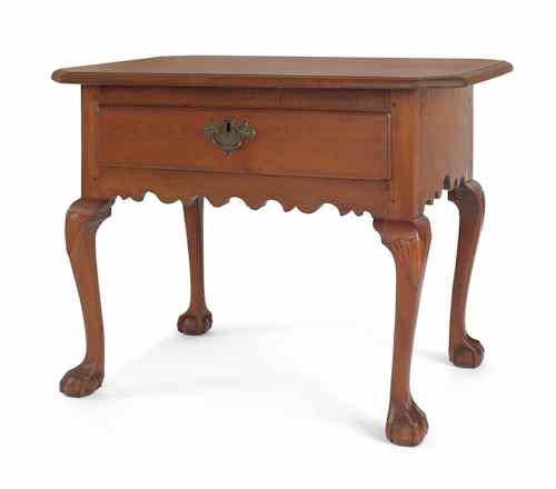 Appraisal: Unusual Pennsylvania Chippendale walnut dressing table probably Lancaster County ca