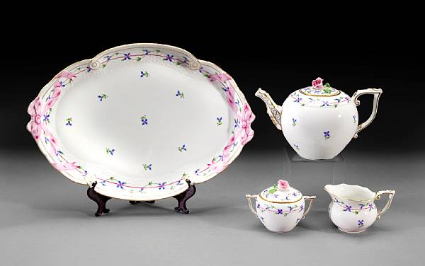 Appraisal: A Herend porcelain cabaret service th century In the Blue