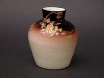 Appraisal: Webb Gold Decorated Vase Gold decorated vase with flowers on