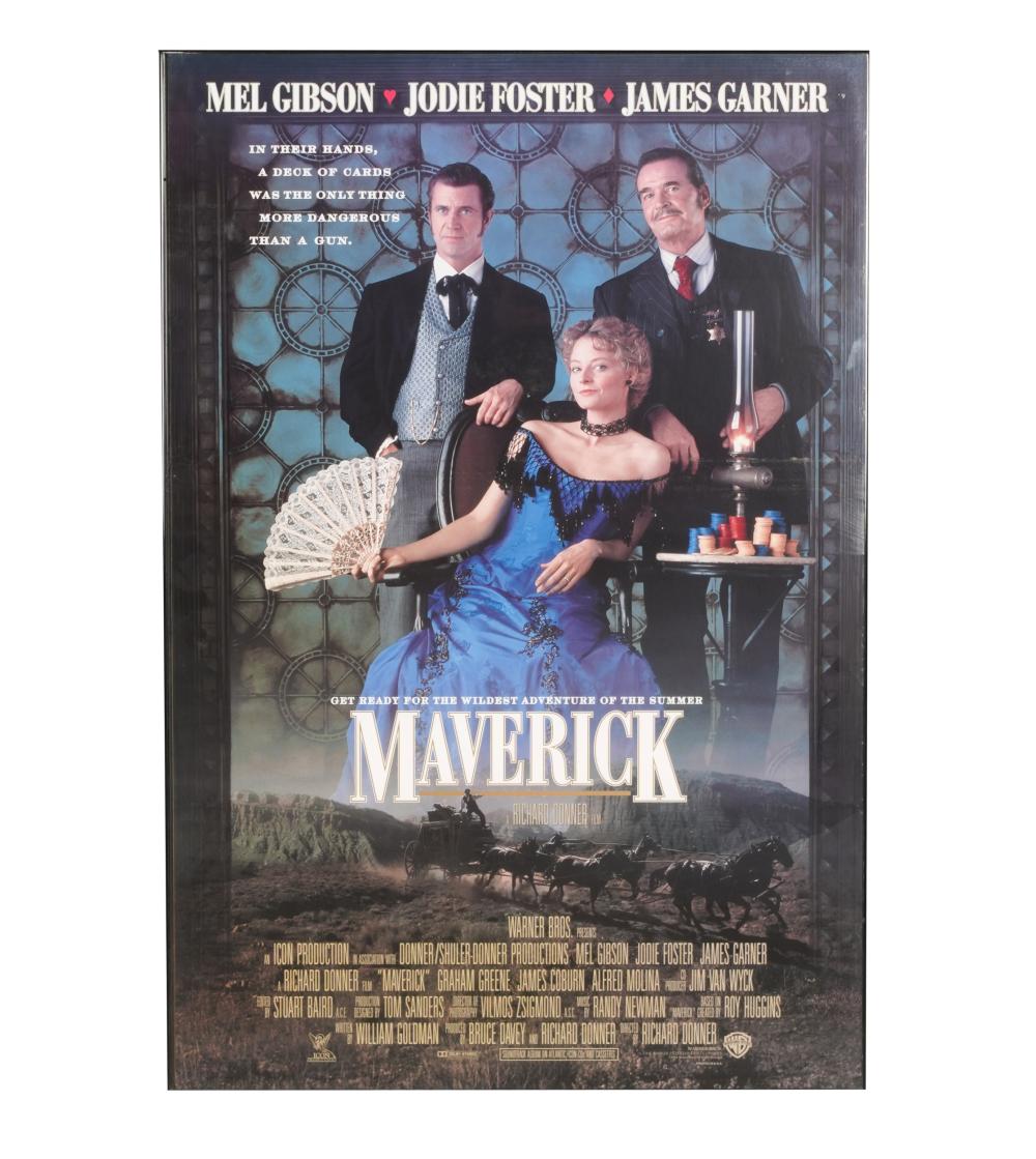 Appraisal: JAMES GARNER MAVERICK MOVIE POSTERin an acrylic frame Provenance The