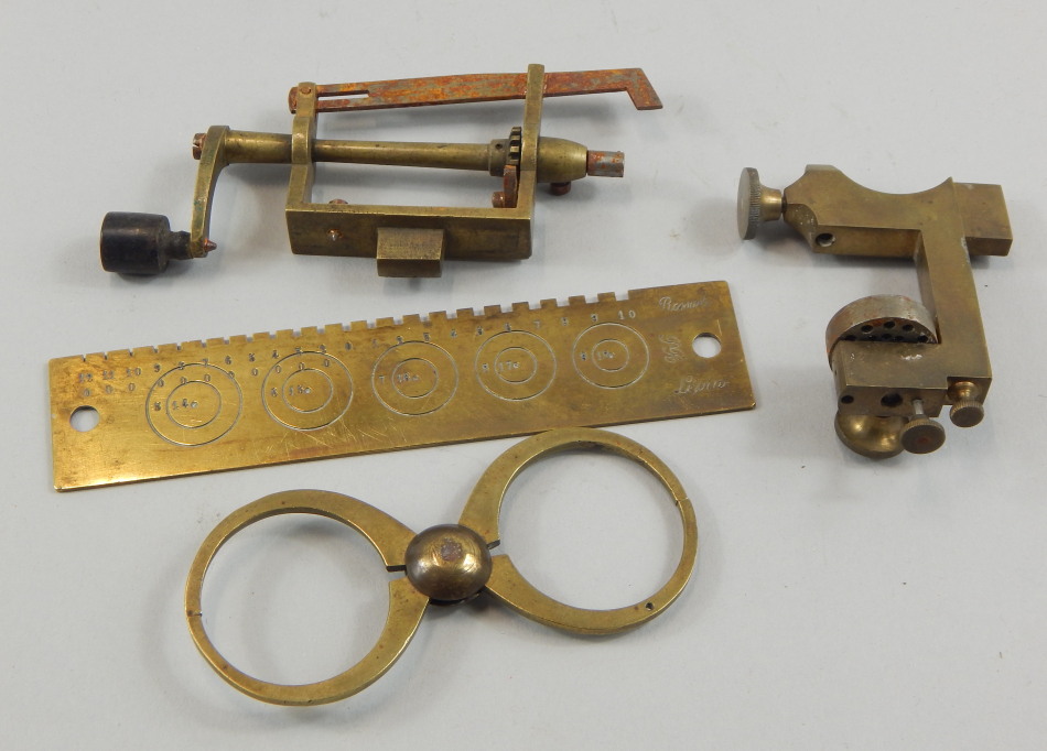 Appraisal: A collection of small watch maker's tools to include a