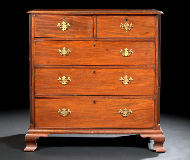 Appraisal: George III-Style Mahogany Chest in the Chippendale taste third quarter