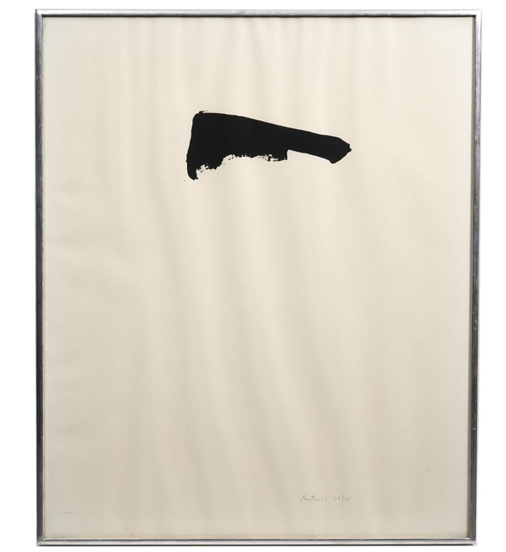 Appraisal: ROBERT MOTHERWELL FRAMED LITHOGRAPHRobert Motherwell American - Abstract expressionist lithograph