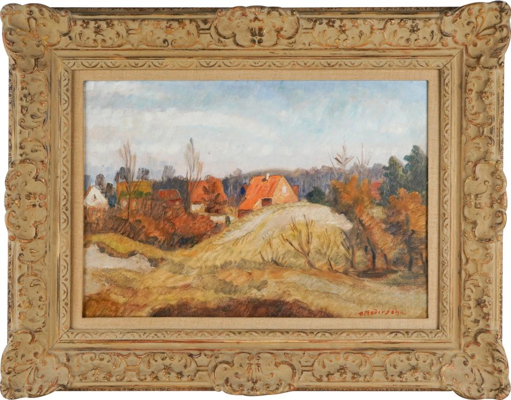 Appraisal: OTTO MODERSOHN - AUTUMN LANDSCAPEoil on board signed lower right