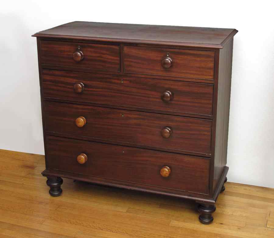 Appraisal: DRAWER ENGLISH CHEST half drawers over full length drawers wood