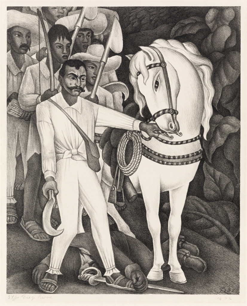 Appraisal: DIEGO RIVERA Zapata Lithograph x mm x inches wide margins