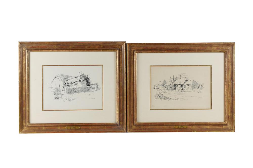 Appraisal: EANGER IRVING COUSE TWO WORKScirca ink drawings on paper the