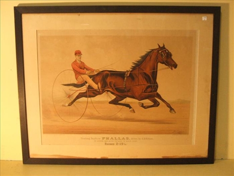 Appraisal: CURRIER AND IVES AMERICAN TH C TROTTING STALLION PHALLAS Lithograph