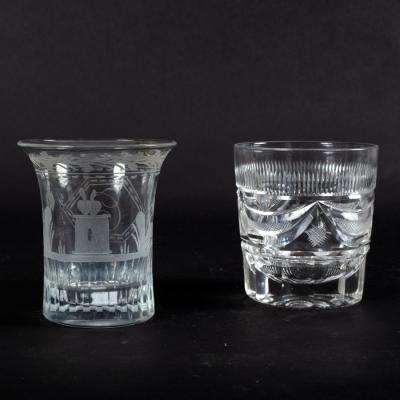 Appraisal: An early th Century glass beaker with flared neck and