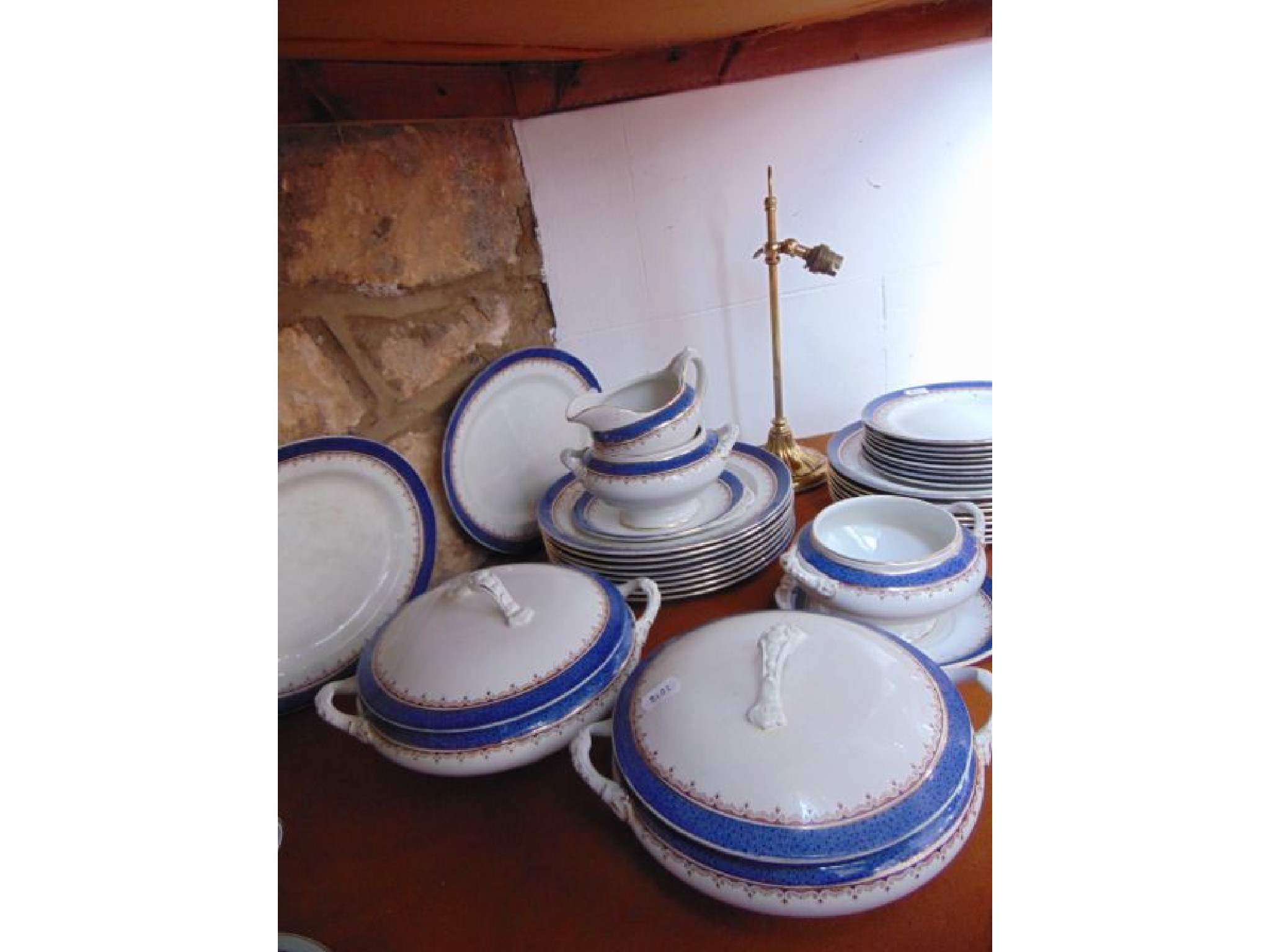 Appraisal: A collection of Burleigh ware tea wares with blue and