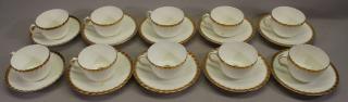 Appraisal: Tiffany Co Minton Porcelain Cups Saucers Tiffany Co Minton Porcelain