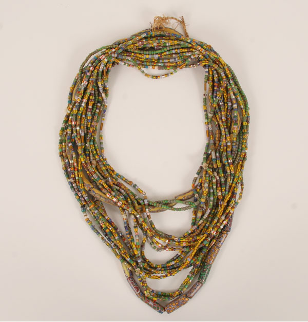 Appraisal: Eighteen stands of African trade bead necklaces including some Italian