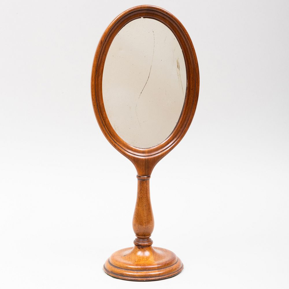 Appraisal: Victorian Style Mahogany Shaving Mirror x in Condition In good