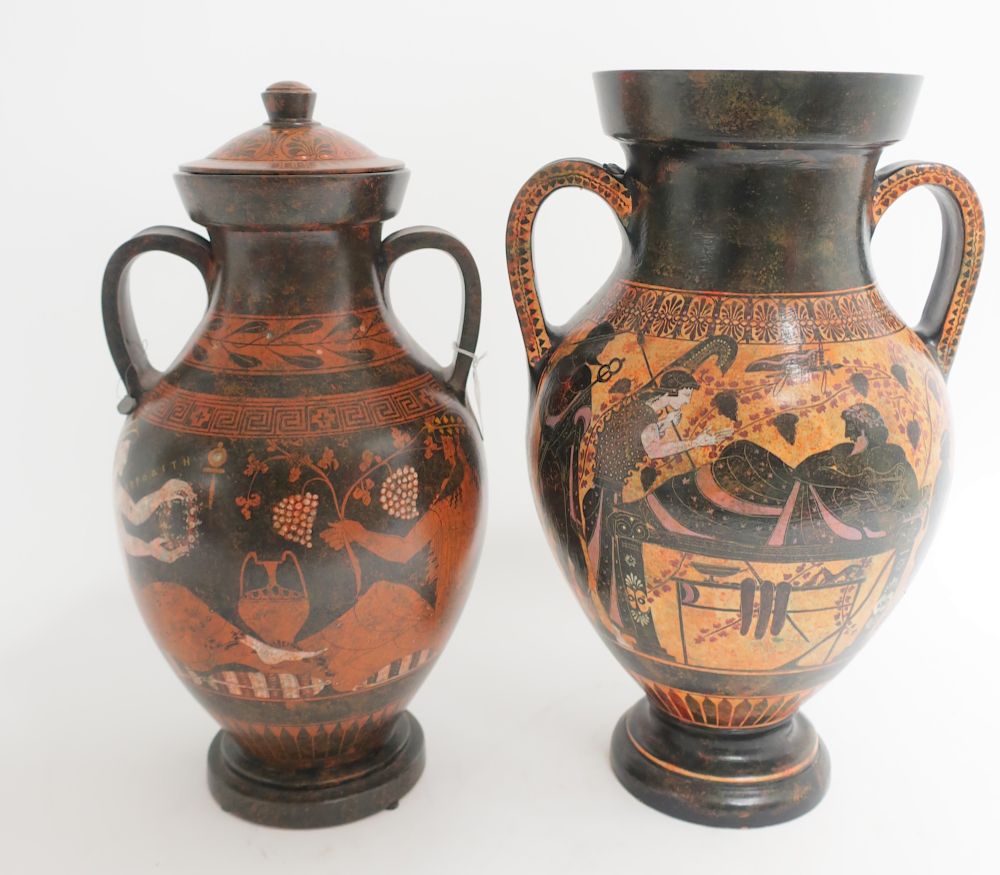 Appraisal: Copies Attic Pottery Amphora - Akron Art Cente th century