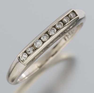 Appraisal: A Ladies' Diamond Band Stamped k white gold band features