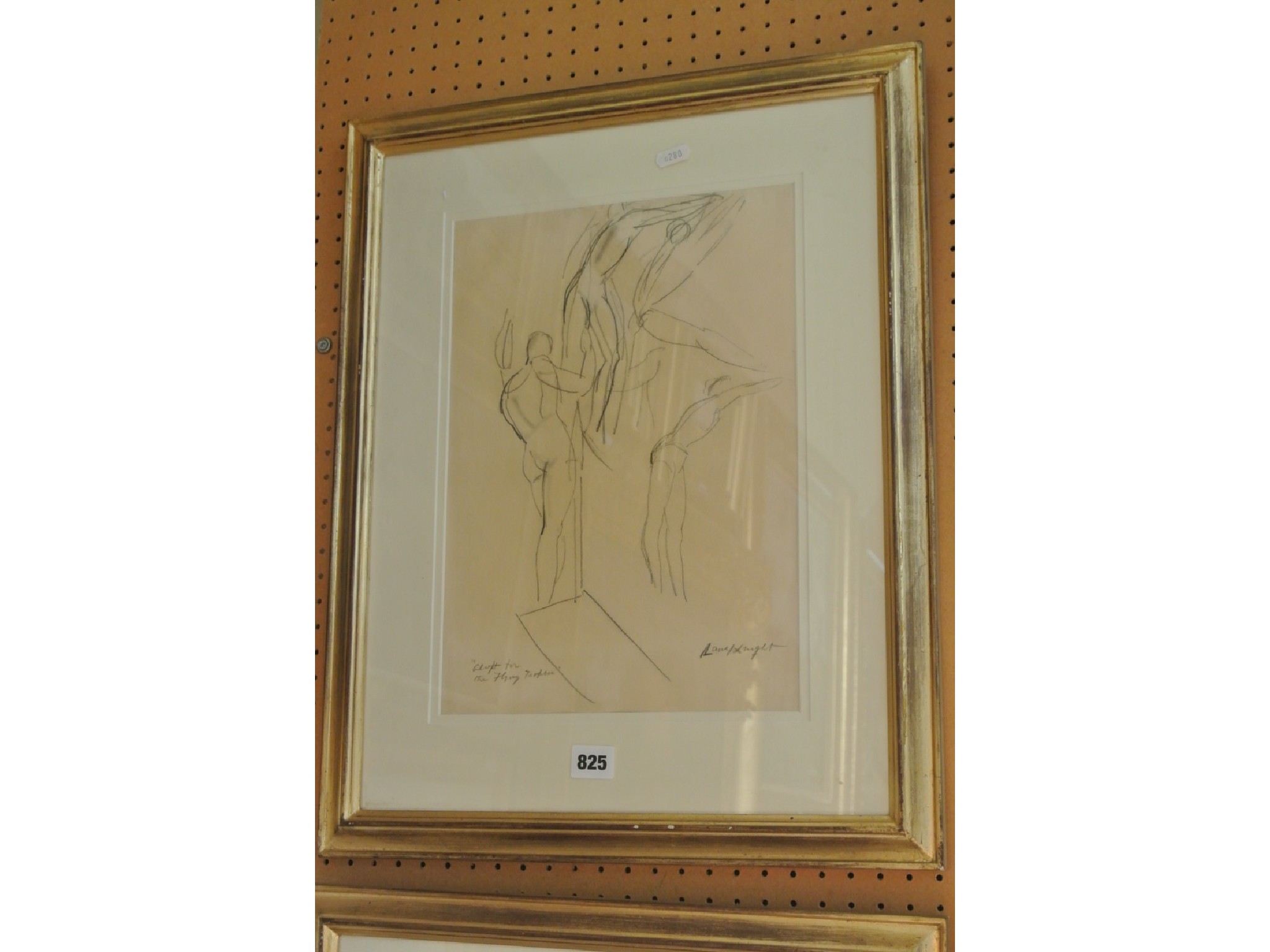 Appraisal: A pair of charcoal studies by Dame Laura Knight showing