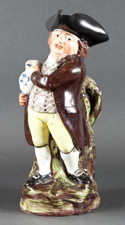 Appraisal: Walton pearlware ''Hearty Good Fellow'' toby jug first quarter- th