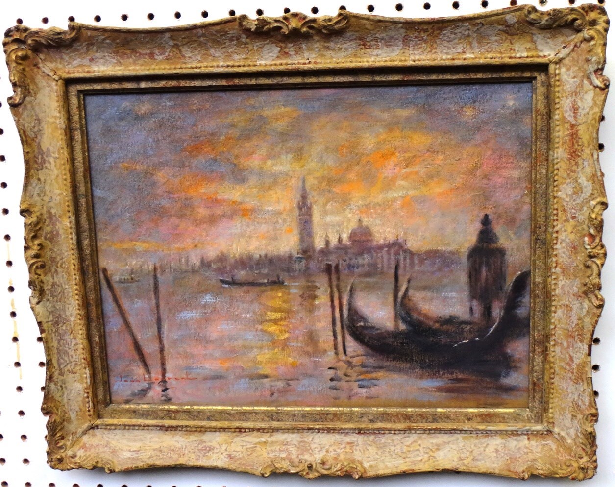 Appraisal: Follower of Jean Laurent San Giorgio Maggiore Venice oil on