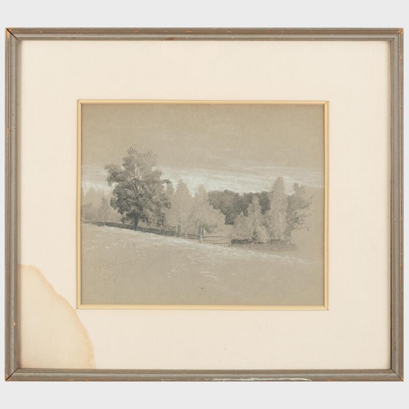 Appraisal: Charles F William Mielatz - Pasture and Trees Pencil and