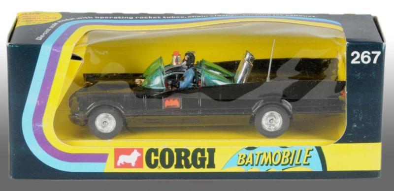 Appraisal: Corgi Batmobile Car Toy Description Original package with rockets underneath