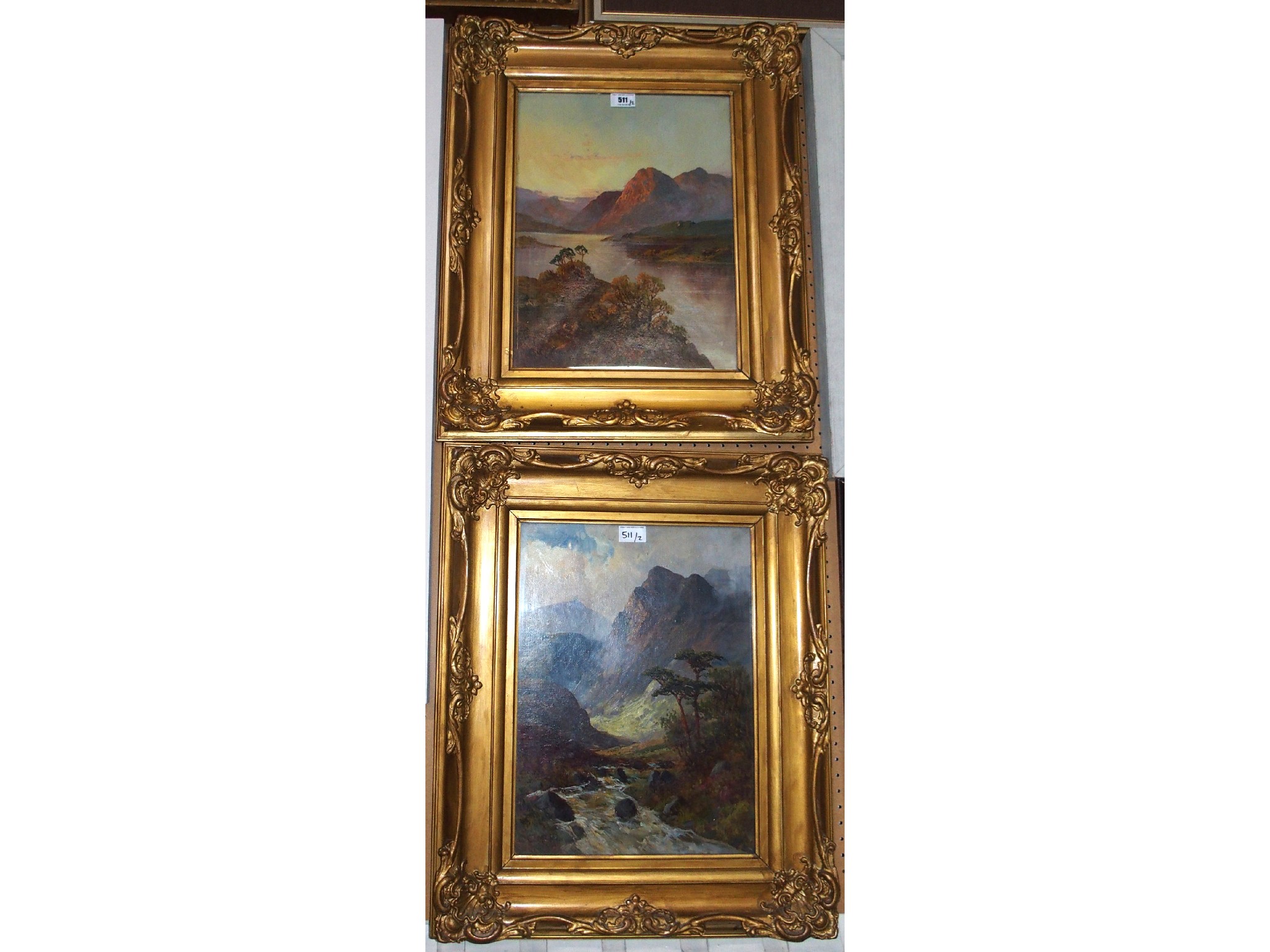 Appraisal: C McKINLEY Highland landscape signed oil on canvas