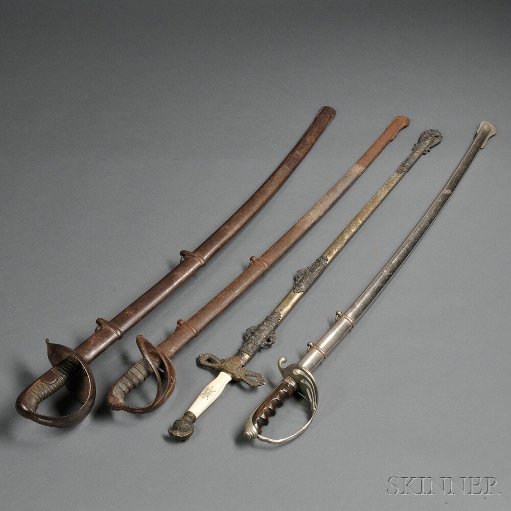 Appraisal: Four Swords c late th early th century a non-regulation