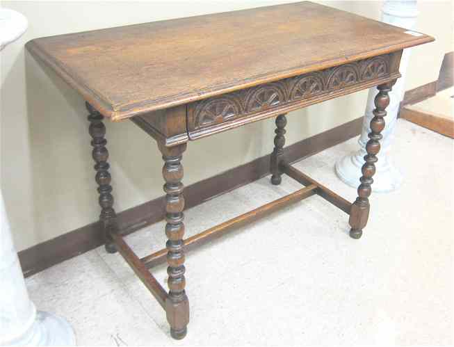 Appraisal: CHARLES II REVIVAL OAK WRITING TABLE English early th century