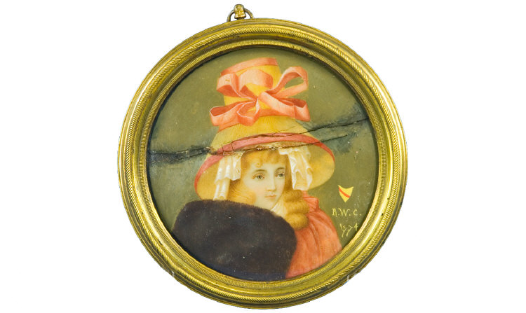 Appraisal: Attributed To Richard Cosway R A - Circular Portrait Miniature