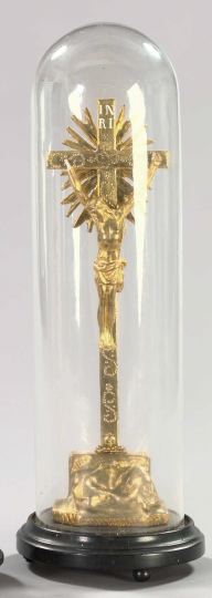 Appraisal: Tall Italian Carved Giltwood Crucifix fourth quarter th century presented