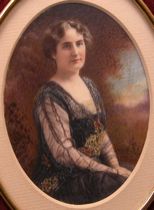 Appraisal: Portrait Painting on Ivory of a Lady ca A charming