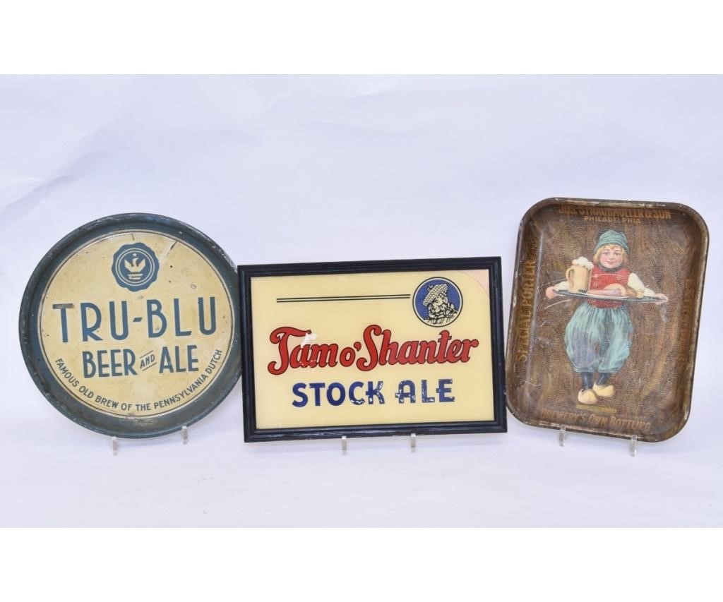 Appraisal: A reverse paint-on-glass Tam O' Shanter Stock Ale trade sign