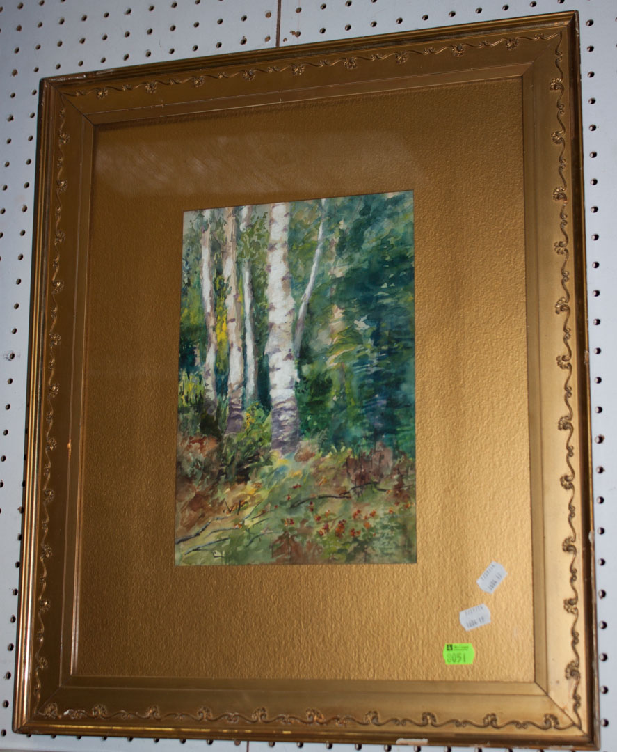 Appraisal: Framed landscape watercolor