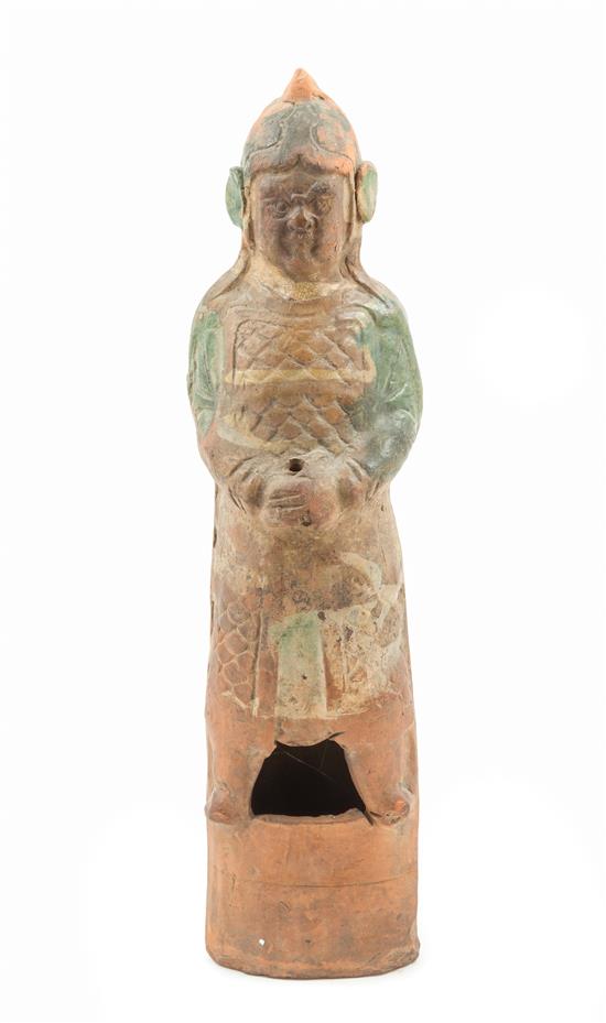 Appraisal: Sale Lot A Sancai Glazed Pottery Figure of an Attendant