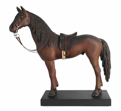 Appraisal: Outstanding American carved wood and painted horse late th c