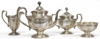 Appraisal: Towle Sterling Louis XV Coffee Tea Service Sterling silver comprising