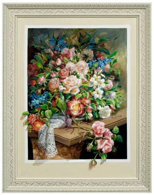 Appraisal: Eva Holusa Makk painting Hawaii born still life of roses