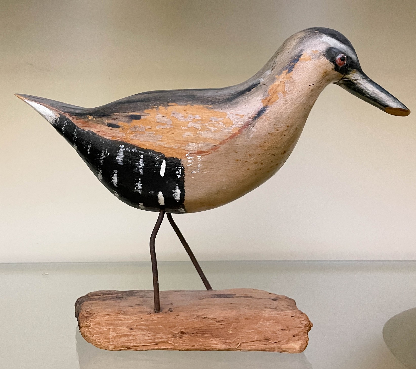 Appraisal: Primitive bird carving Virginia Rail signed Claude Lamontagne h x