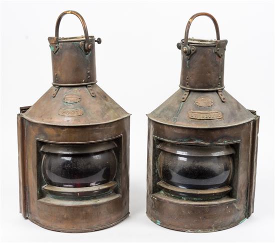 Appraisal: Sale Lot Two Scottish Boat Lanterns early th century comprising