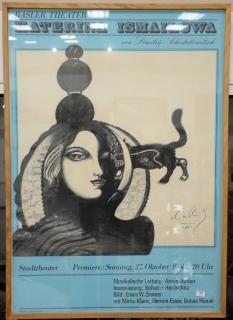 Appraisal: Lithograph poster Basler Theater Katerina Ismailowa von Dimitry Schostakowistsch Stadttheater