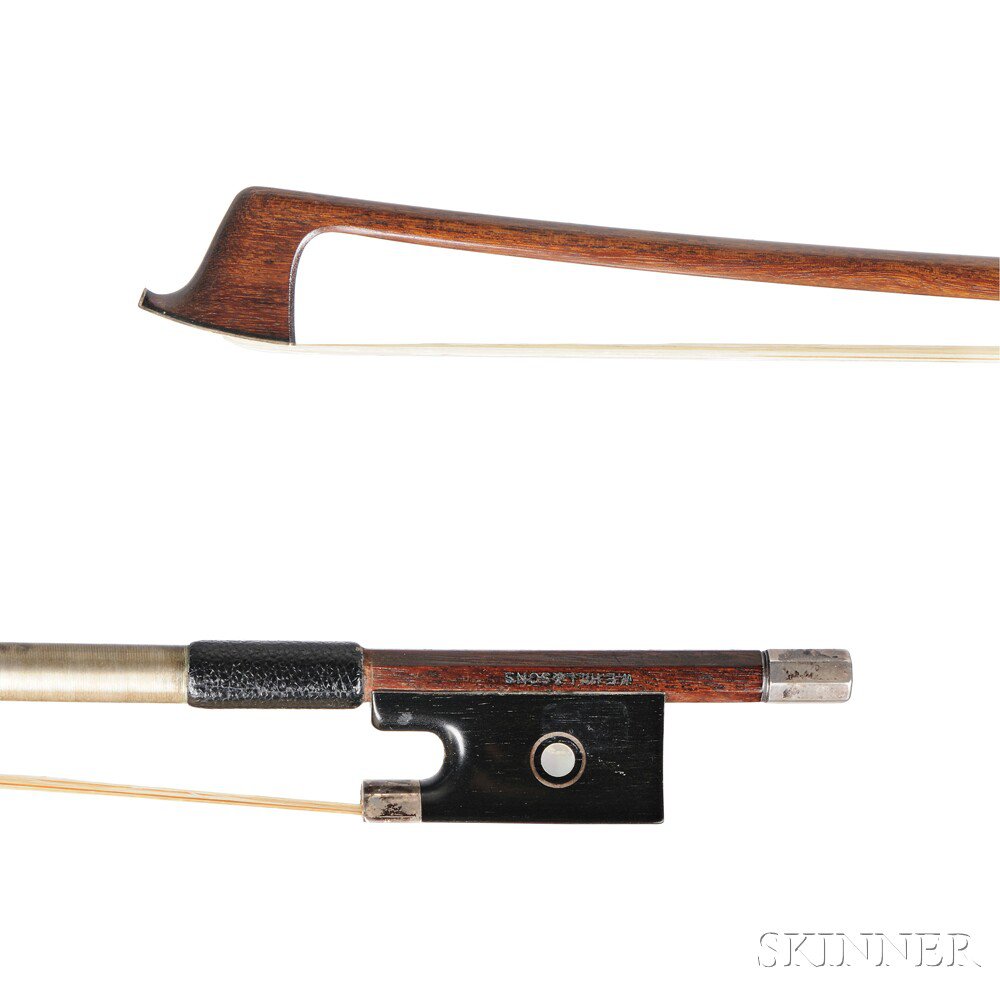 Appraisal: English Silver-mounted Violin Bow W E Hill Sons the round