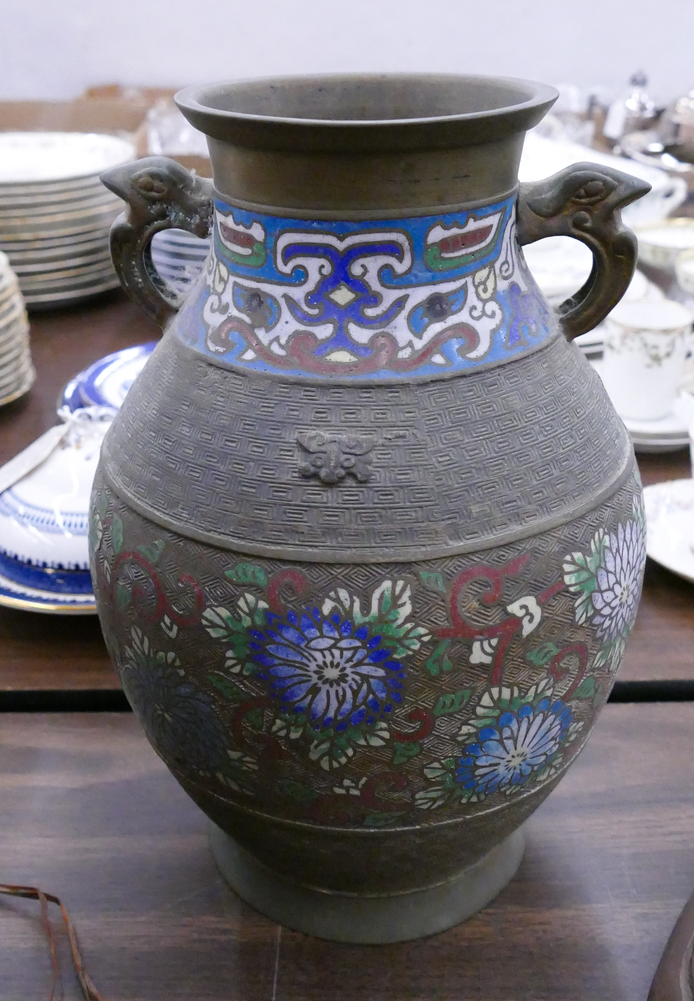 Appraisal: Japanese Champleve Vase As Is - ''