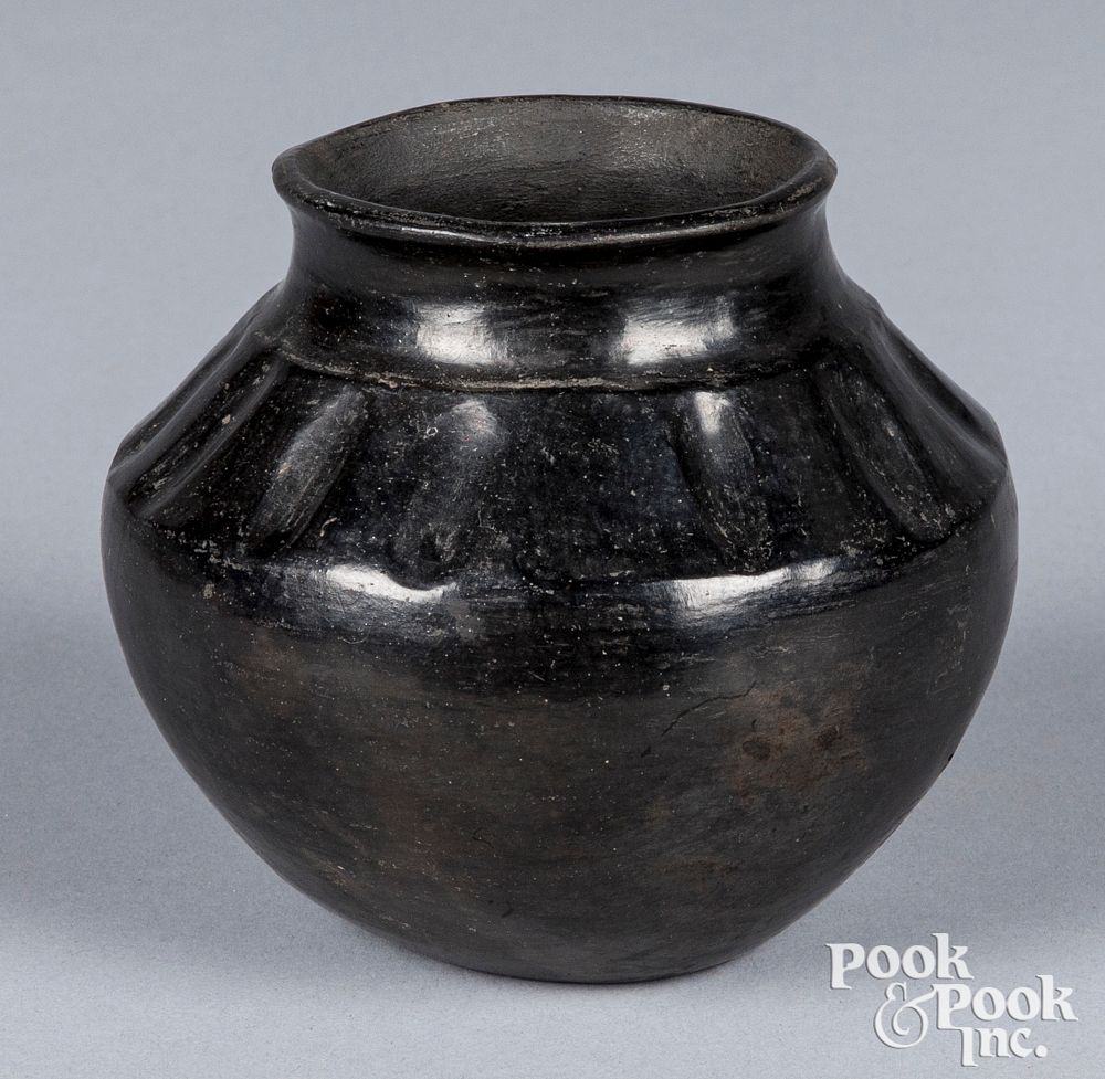 Appraisal: Santa Clara Indian blackware olla Santa Clara Indian blackware olla